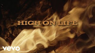 Justin Moore  High On Life Lyric Video [upl. by Nnaitsirk]