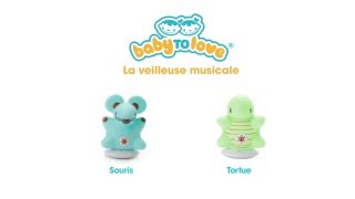 Veilleuse bébé musicale SOURIS ou TORTUE de BABYTOLOVE [upl. by Naitsabas]