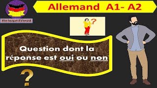 Allemand A1  A2 Question dont la réponse est oui ou non [upl. by Odysseus]