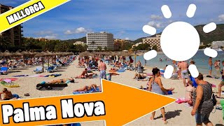 Palma Nova Majorca Spain Tour of beach and resort [upl. by Nayr322]