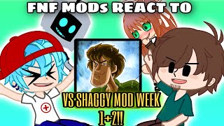 FNF react to VS SHAGGY MOD Week 12  Gacha Club  Friday Night Funkin’ [upl. by Libove]