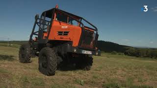 Tracteur forestier Labourier CL5 sur FR3 [upl. by Abbotson620]