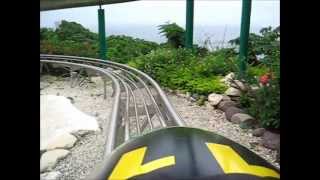 Cool Runnings Jamaican Bobsled Ride at Mystic Mountain Rainforest Adventures [upl. by Ornas]