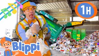 Garbage Truck Song  More Blippi Heavy Vehicle Nursery Rhymes  Educational Songs For Kids [upl. by Tyoh]