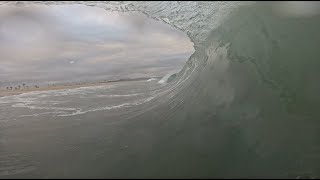 BODYBOARD POV  HEAVY SHOREBREAK  NEWPORT BEACH [upl. by Raskind]