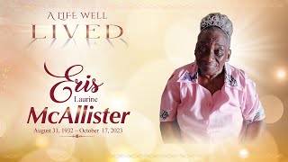 Giving Thanks For The Life Of  Eris Laurine McAllister [upl. by Vaasta]