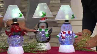 Kringle Express Holiday Character Glitter Dome Candle Lamp with Lisa Robertson [upl. by Yenduhc451]