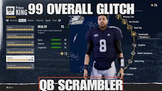 99 OVERALL GLITCH IN ROAD TO GLORY NCAA 25 QUARTERBACK SCRAMBLER AFTER PATCH [upl. by Elo]