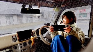 軽自動車で暮らす雨の日ルーティン。 [upl. by Prakash]