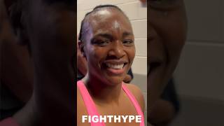 Claressa Shields FIRST WORDS after KNOCKING OUT Joanisse for Heavyweight Title “BRICK HANDS” [upl. by Dalohcin155]