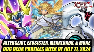 Altergeist Exosister Mekklords amp More YuGiOh OCG Deck Profiles Week Of July 11 2024 [upl. by Eatnoid]