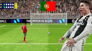 Portugal vs Spain Euro Cup penalty shootout 🔥 efootball [upl. by Raddy813]