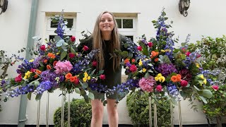 How To Make A Large Pedestal Arrangement WEDDING FLOWERS CHURCH FLOWERS [upl. by Meghan]