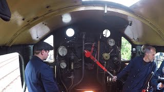 Steam Train cab ride 4555 Paignton to Churston dsrrb train driver footplate [upl. by Eiralc]