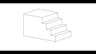 Draft an Isometric Projection View of Stairs [upl. by Halak921]