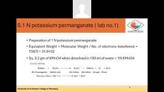 hydrogen peroxide assay by permanganometry  experiment 2 [upl. by Tneciv]