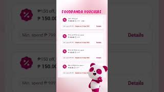 Foodpanda PH Vouchers foodpanda foodpandaph voucher vouchers fooddelivery foodhacks foodieph [upl. by Lauryn]