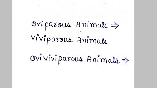 oviparous animals  viviparous animals  ovoviviparous animals [upl. by Oirretno26]