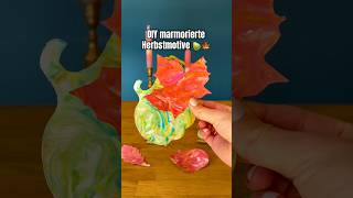 DIY marmorierte Herbstmotive kindergarten diy funforkids kidscrafts activitiesforkids forkids [upl. by Risa598]