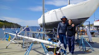 Ready to install our DYNEEMA RIG PLUS a fully rebuilt mast tour  Free Range Sailing Ep 158 [upl. by Orelie]