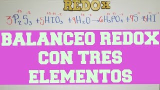 balanceo redox con tres elementos [upl. by Elburr]