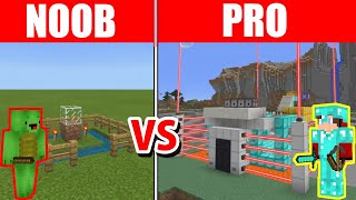 Minecraft NOOB vs PRO FULLY AUTOMATIC ZOMBIE SECURITY HOUSE BUILD CHALLENGE [upl. by Stevenson]