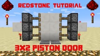 Minecraft Tutorial  How to make a redstone 3x2 Piston door WORKING 116 [upl. by Lawrenson]