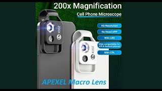 APEXEL 200X Macro Lens [upl. by Bertsche]