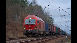 LTG Cargo ER20CF010 with freight train near Zasliai [upl. by Ardnos]