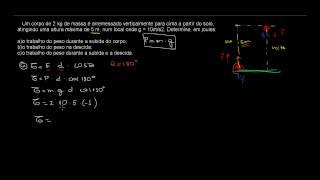 Exercício  Trabalho da Força Peso 5 [upl. by Brouwer375]
