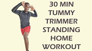 30 Minute LowImpact Standing Home Workout to Trim Your Tummy [upl. by Hamford]