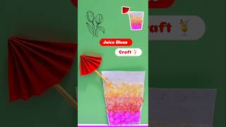 Juice Glass Craft idea for kids step by step Juiceglass viralshort youtubeshorts shortsfeed [upl. by Ma275]