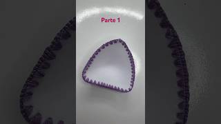 Tu tutorial como bordar o bojo 💜 crochet art tutorial diy [upl. by Luapnhoj376]