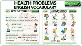 Health Problems  Learn English Vocabulary  Health Issues in English  How do you feel [upl. by Jarvey]