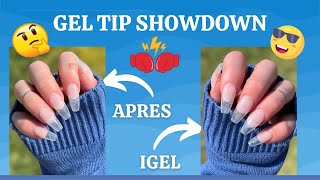 Gel Tip Showdown  Apres GelX vs IGel Beauty Pro Gel Tips  Gel Tips for Beginners [upl. by Inanaup905]