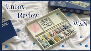 Winsor and newton watercolor cotman reviewمشترياتي للرسم لافضل الوان مائيه  الوان وينسر اند نيوتن [upl. by Oijres373]