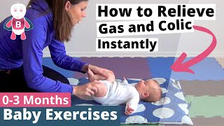 One way to Relieve Gas and Colic In Babies and Infants ★ 03 Months ★ Baby Exercises amp Activities [upl. by Imehon]