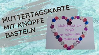 DIY Muttertags Geschenk basteln  einfache Muttertags Karte basteln  mothers day card [upl. by Leahci]