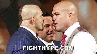 BEEF CHUCK LIDDELL VS TITO ORTIZ 3 FULL PRESS CONFERENCE AND HEATED FACE OFF [upl. by Necyrb3]