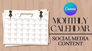 How To Design a Calendar in Canva [upl. by Rekab]