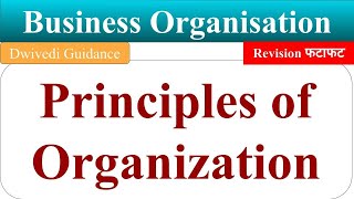 Principles of Organization Principles of organising Business organisation bcom bba [upl. by Abih929]