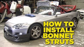 How to Install Bonnet Struts Hood Dampers [upl. by Esinaej]