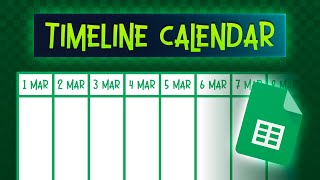 How to Make a Timeline Calendar in Google Sheets [upl. by Amimej]