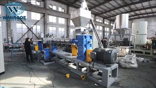 Double Stage Recycled Grinded Material Pelletizer Line Plastic Regrind Granulator Machine [upl. by Lzeil595]