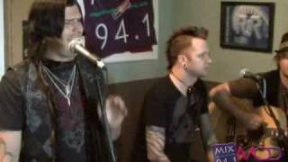 Hinder singing quotWithout Youquot in the Mix 941 Studio with Jeff G [upl. by Senhauser]