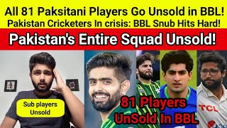 All 81 Pakistani Players Unsold in Big Bash League Auction What Went Wrong Masharib Ahmad [upl. by Chauncey]