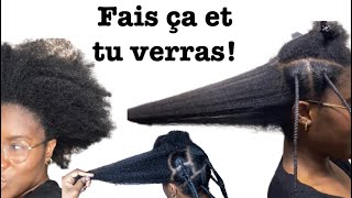 Cheveux naturels POUSSE et VOLUME avec cette coiffure [upl. by Gayner]