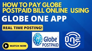 How to pay Globe Postpaid Bill ONLINE Using GlobeOne App  Real time Posting Hustle FREE [upl. by Iyre]