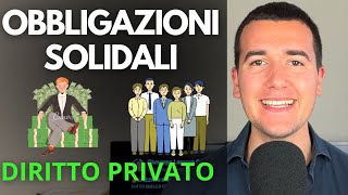 LE OBBLIGAZIONI SOLIDALI 🤴🤝👨‍👨‍👧‍👦  Diritto Privato in 3 minuti [upl. by Cooe]