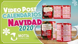 DISEÑOS TAZA CALENDARIO 2020 PARA SUBLIMAR [upl. by Ahsienor]